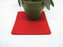 Filzunterlage eckig ROT          10x10 cm                      