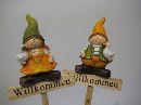 Kinder a.Pick Wilkommen Kerami BUNT 15x51cm