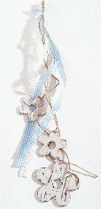 Dekohänger Age ALTWEISS-BLAU 81849 Blume 43cm