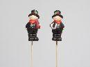 Schornsteinfeger-Stecker SCHWARZ-ROT 204410 2-fach, 7,5cm  Keramik