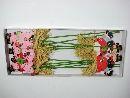 Holzstecker Sylvester ROT-SCHWARZ-ROSA 69140 4-fach, 10cm
