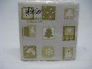 Servietten Weihnachten/Winter BEIGE-GOLD X-MAS MOTIVE