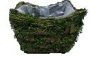 Pflanzkorb Gras quadr. NATUR 3745 15x15x11cm