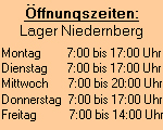 Lager- und Öffnungszeiten unseres Floristengroßhandels