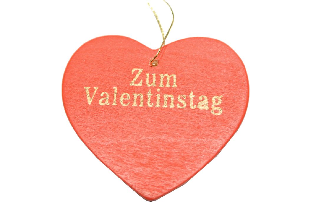 Herzhänger mit Spruch rot-gold / 24 Stück zum hängen 4cm   Zum Valentinstag