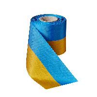 Nationalband Moire blau-gelb 910 verrottbar B:125mm L:25Meter wasserfest