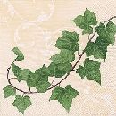 Servietten 33cm Design BEIGE-GRÜN Efeuranke