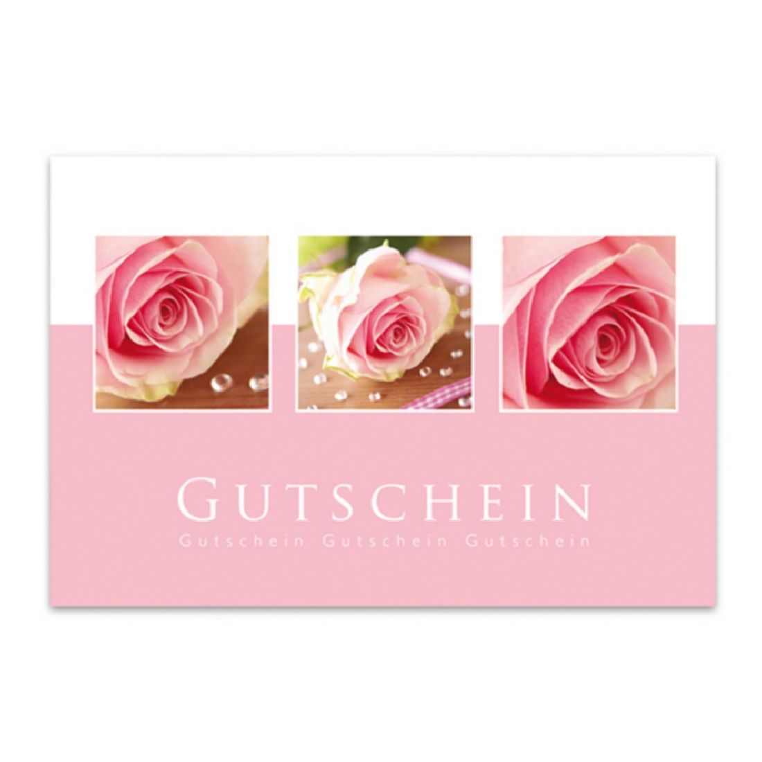 Gutschein Pink Roses Fortuna 11,5x17cm inkl.Umschla