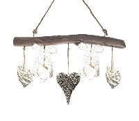 Dekozweig HEART GRAU-WEISS ca. 50x60cm (BxH) HOME Weideherz  CK
