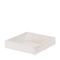 Dekotablett / Holztablett WEISS-WASHED 862318060 14x14x3cm
