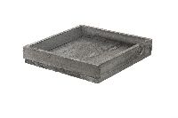 Dekotablett / Holztablett GRAU 14x14x3cm