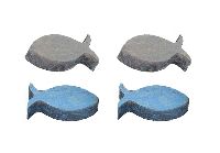 Fisch / Holzfische BLAU-GRAU 630005 Streu 3,5x0,7x1,5cm  24Stück