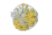 Streublüte Marry gelb-orange-grün 17697 3,5cm + 4cm  Holz