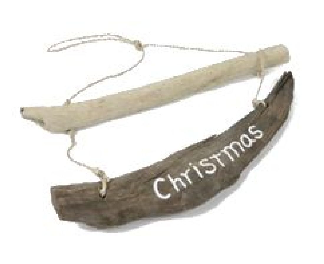 Driftwood Schild Christmas NATUR 22-8155 30cm zum Hängen