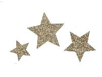 Sternstreu Glitter GOLD-GLITTER 268766 Holz 3 Größen Mix