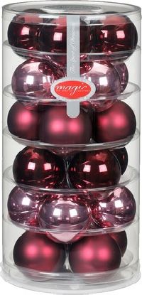 Glaskugel / Christbaumkugel 15248 Berry Kiss Mix 60mm 30Stück