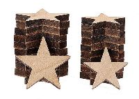 Stern Streudeko natur 86233 Holz 5cm+6cm Dicke: 0,7cm
