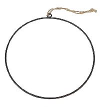 Metallring - Makramee Ring schwarz Flora Hoop 86203 63 Ø35cm Stärke 4mm Öse + Schnur
