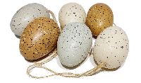 Ei gesprenkelt creme-braun Mix 862249008 Hänger 6cm