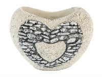 Zementherz Stones of Memory GRAU 862100051 15x10,5x11,5cm Pflanzherz