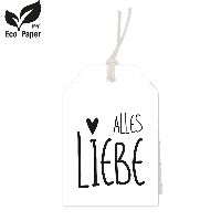 Minikarten Anhänger ALLES LIEBE Eco Part Paper 52x82mm