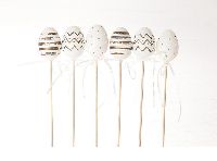 Ei am Stab WEISS-GOLD  862349 6cm