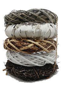 Dekokranz S/5 grau-weiss-natur Weide, Rebe Ø30cm 5-fach sortiert