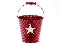 Metalleimer Sternenzauber ROT-WEISS 713010751 Ø16xH15cm