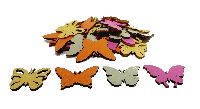 Schmetterling Sweet Butterfly rosa-gelb-grün-orange 862408 4x0,3cm Streudeko Holz