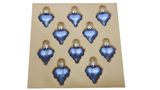 Kugel VEILCHENBLAU MATT 3741 Herz 4 cm